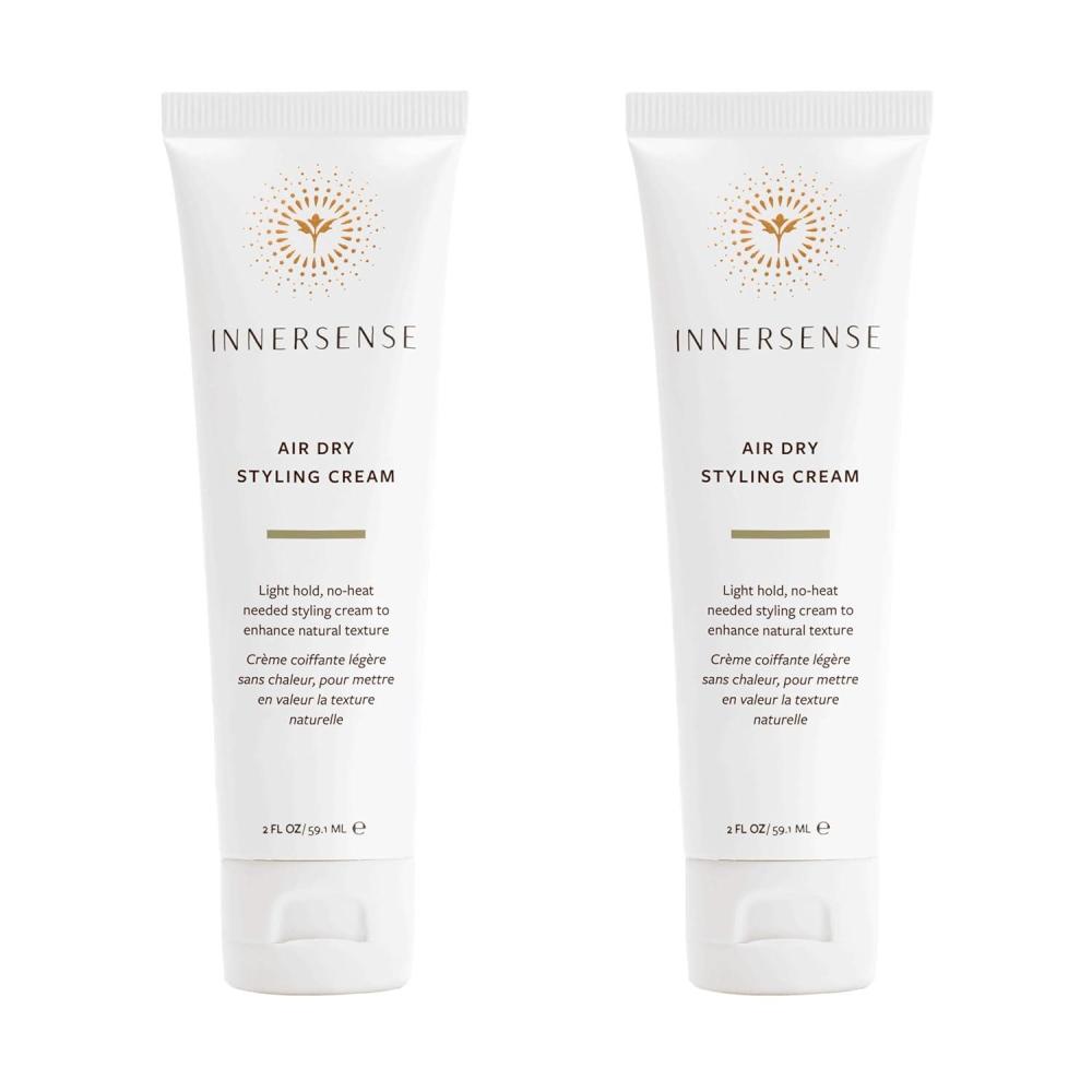 INNERSENSE Organic Beauty – Air Dry Styling Cream | Light-Hold, Reduce Frizz, Weightless Finish | Non-Toxic, Cruelty-Free, Clean Haircare (2 Pack; 2 oz | 51 ml)(2 Fl Oz (Pack of 2))