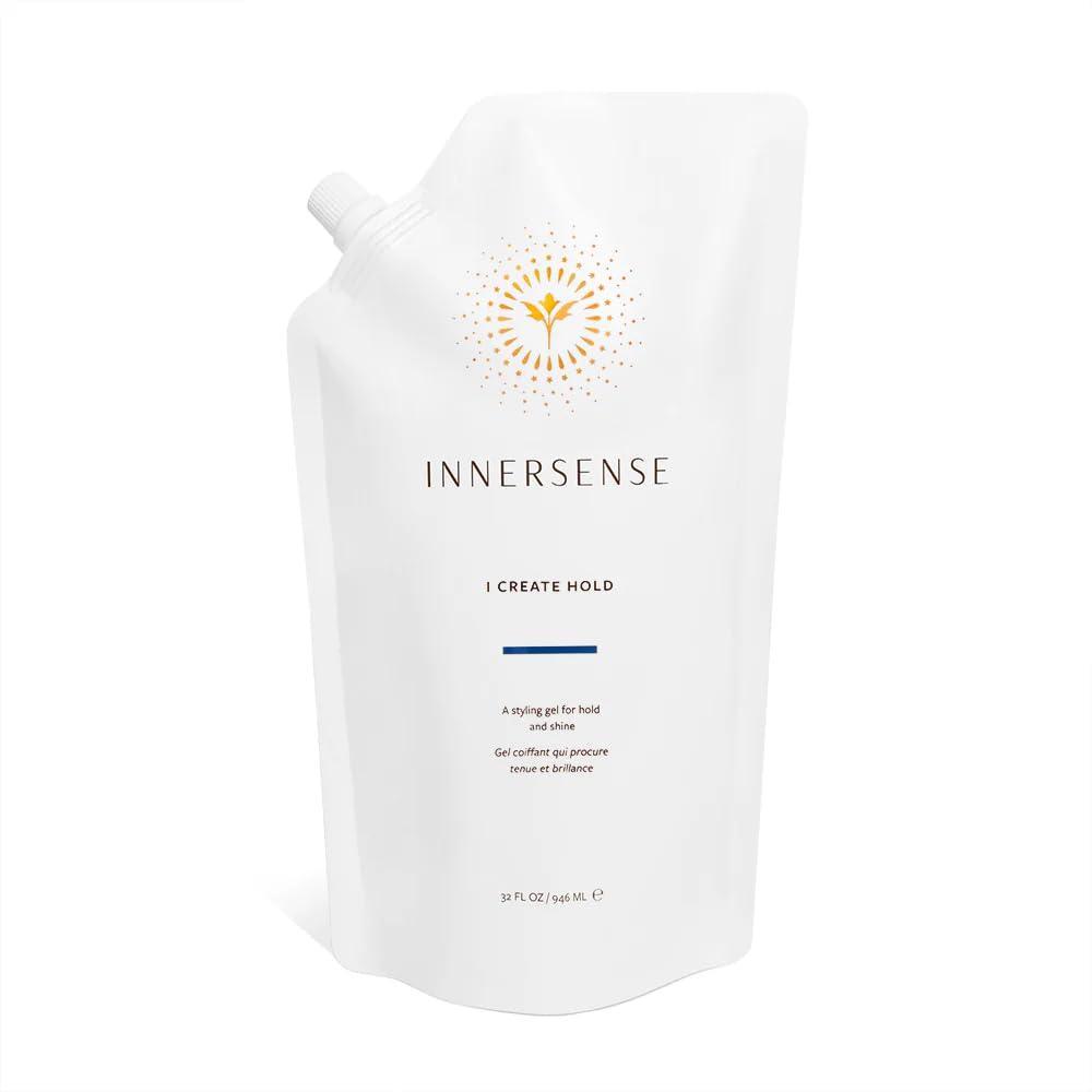 INNERSENSE Organic Beauty – Natural I Create Hold Styling Gel | Non-Toxic, Cruelty-Free, Clean Haircare (Pump Bottle, 32 fl oz | 946 ml)(Refill Pouch  32 fl oz | 946 ml)