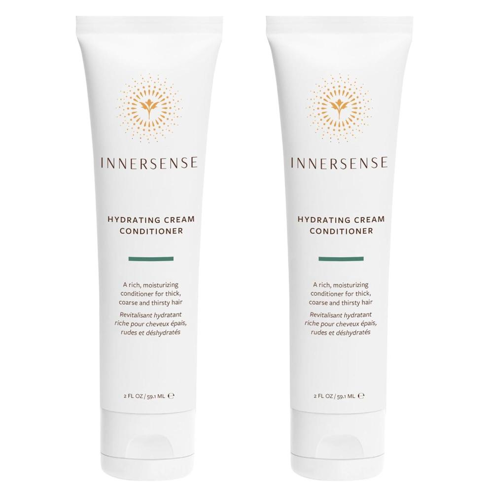 INNERSENSE Organic Beauty – Natural Hydrating Cream Conditioner | Deep Hydration, Nourishing, For Dry, Thick Hair | Non-Toxic, Cruelty-Free, Clean Haircare (2 Pack – 2 fl oz | 59.1 mL each)(2 Fl Oz (Pack of 2))