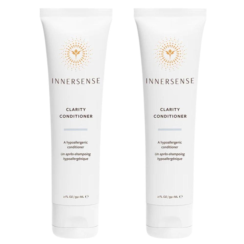 INNERSENSE Organic Beauty – Natural Clarity Hypoallergenic Conditioner | Calming, Lightweight Hydration | Non-Toxic, Cruelty-Free Haircare (2 Pack – 2 fl oz | 59.1 mL each)(2 Fl Oz (Pack of 2))