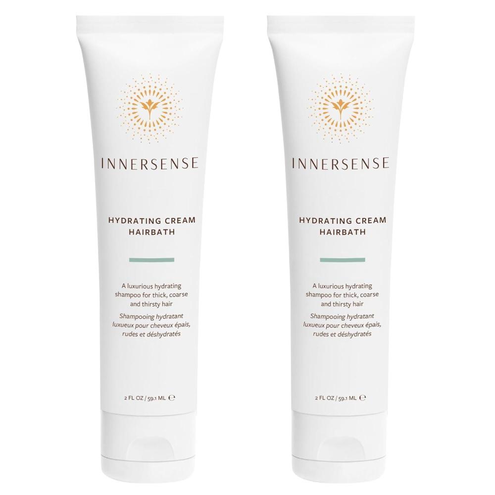 INNERSENSE Organic Beauty – Natural Hydrating Cream Hairbath Shampoo | Hydrating, Nourishing, For Dry Scalp | Non-Toxic, Cruelty-Free, Clean Haircare (2 fl oz | 59.1 mL)(2 Fl Oz (Pack of 2))