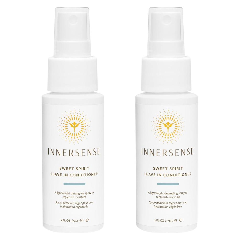 INNERSENSE Organic Beauty – Natural Sweet Spirit Leave-In Conditioner | Detangling, Hydrating, Smoothing | Non-Toxic, Cruelty-Free, Clean Haircare (2 Pack – 2 fl oz | 59.1 mL each)(4 Fl Oz (Pack of 1))