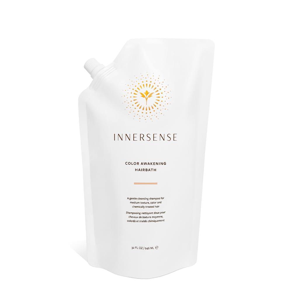 INNERSENSE Organic Beauty – Natural Color Awakening Hairbath Shampoo | Cleansing, Color Care, For All Scalps | Non-Toxic, Cruelty-Free, Clean Haircare (2 Pack – 2 fl oz | 59.15 ml each)(32 Fl Oz (Refill))