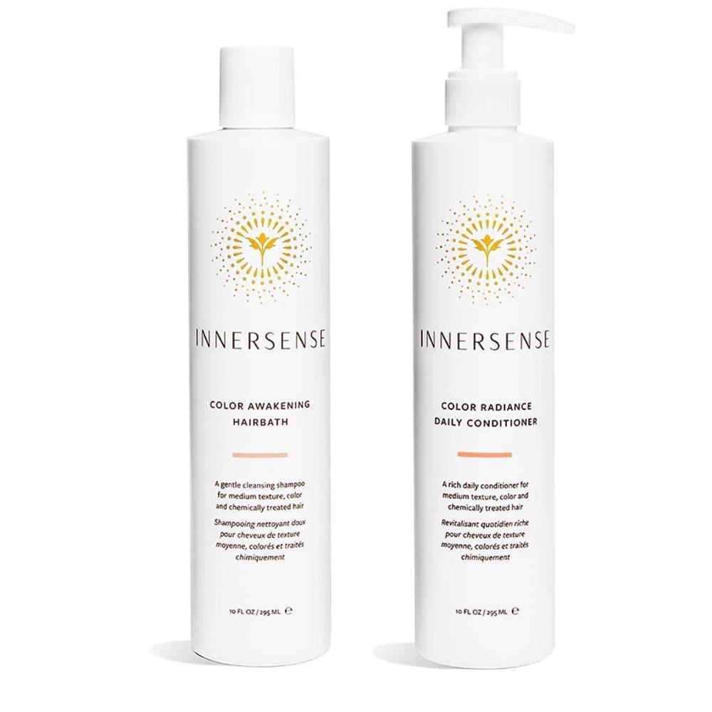 INNERSENSE Organic Beauty – Natural Color Awakening Hairbath Shampoo + Color Radiance Conditioner | Non-Toxic, Cruelty-Free, Clean Haircare (10 fl oz | 296 ml)